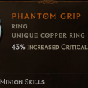 Phantom Grip - +2 to all minion skills