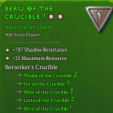 S14-SC | 2GA BERU Of The Crucible | Maximum Resource + Shadow Resistance