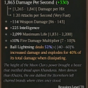 1GA Strike of Stormhorn (52/60) GA Intelligence/114 weapon dmg 2099 max life 10% fire dmg multiplier