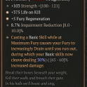 2GA Hooves of the Mountain God (50/60) 103 str GA Fury Regeneration GA Life on Kill 8.7% impairment