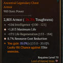 2GA Chest Armor GA Resource Cost Reduction/GA Maximum Life/116 int 171 life regen