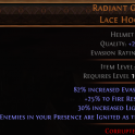RISE OF THE ABYS 2 SOCKETED RADIANT GRIEF UNIQUE HELM WITH PERFECT 25% FIRE RESISTANCE AMAZON HELM