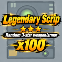 Legendary Scrip  Random 3-star weapon/armor X100