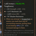2GA Godslayer Crown (Max Aspect) GA Maximum Life/101 str 1023 armor GA Shadow Resistance