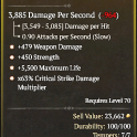 TWO HANDED MACE 4GA WEAPON DAMAGE/STRENGTH/MAXIMUM LIFE/CRITICAL STRIKE DMG