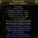 849 DPS DESOLATE CROSSBOW LIGHT DMG CRIT CHANCE 29 DEX 37 LIFE PER KILL WITCH MERCENARY RANGER DEADE