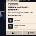 Medium Gun Parts Blueprint