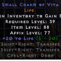 Small charm Of vitality + 20 HP