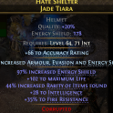 RARITY HELM 44% RARITY 178 ENERGY SHIELD 102 LIFE 28 INTELLIGENCE 35% FIRE RESIST