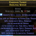 FIREBALL BLOOD MAGE DUELING WAND +5 FIRE SKILLS 39 SPELL DMG 24 CAST SPEED 23 EX DMG 26% CRIT 89ELE