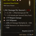 2GA Focus GA Weapon Damage/GA Willpower/10% all dmg multiplier 6.3% resource cost reduction