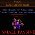 ☯️ Voices Large Cluster Jewel (3 SMALL) ⭐ POE 1 ⭐ Keepers of the Flame Softcore ⭐ Instant