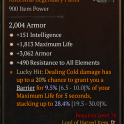 Legendary Pants - 4GA - Int + Life + Armor + Res All -S13 SC