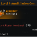 ⭐NA West ⭐(Tier3)Level 9 Annihilation Gem (Damage Gem) _Class ang Skill Random
