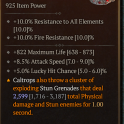 MAX 925 ILVL ROGUE RING ATTACK SPEED LUCKY HIT CHANCE MAXIMUM LIFE 80 LVL REQ