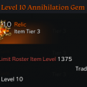 ⭐EU Central⭐(Tier3)Level 10 Annihilation Gem (Damage Gem) _ Class and Skill Random