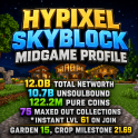 ⚡SKYBLOCK PROFILE ⚡ 10.7 BILLION UNSOULBOUND ⚡12 BILLION TOTAL ⚡122M PURE COINS
