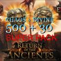 {MEGAPACK}: 30 Divine + 500 chaos / POE 2 ⭐  Return of the Ancients Softcore/ Instant