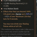 2GA Temerity (84/100) GA Maximum Life 107 willpower 12.8% healing received GA +4 Molten Bomb