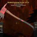 Bloodied Fire Axe (40% faster swing speed/+1 Strength)