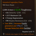 2GA Pants GA Maximum Life/GA Energy Regeneration/106 dex 590 shadow res