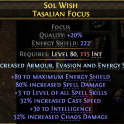 RISE OF THE ABYSSAL FOCUS +3 CHAOS SKILLS CAST SPEED 30 INT 80% SPELL DMG 52% CHAOS DMG 200 ENERGY S