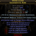 531 ENERGY SHIELD CHEST 136 LIFE 31% FIRE 37% COLD 22% CHAOS RESISTS SORCERESS WITCH CHEST