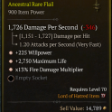3GA Flail GA Willpower/GA Maximum Life/GA Fire Damage Multiplier one empty slot