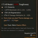 2GA Wound Drinker (9/10) GA Dexterity/7% all dmg multiplier 1373 max life GA Life Regeneration