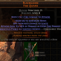 Level 8 Quiver FIRE DAMAGE TO ATTACKS/MAXIMUM MANA/INCREASED CHANCE TO IGNITE （12.15JT-7