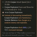 2GA Howl From Below (84/90) *6 Corpse Explosion* *18.8% Lucky Hit Chance* 29% corpse attack speed 0.