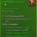 S15-SC | 1GA FER Of Abaddon's Flesh |+4 Demonology Skills + Lighning Res