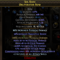 RUNES OF ALDUR 816 DPS BOW COLD DAMAGE 4.09% CRIT CHANCE +2 ALL ATTACK SKILLS 17% A.SPEED18%MIR