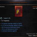 ★★★AMULET +2 AILMENT STACKS (7-10 ather spell dmg, 12-15 sacred spell, 24% ele res) - Bloodtrail★★★