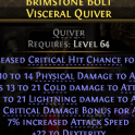 VISCERAL QUIVER FOR GAS ARROW AMAZON HIGH COLD LIGHTNING  PHYSICAL DAMAGE CRIT HIT CHANCE CRIT DMG