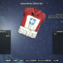 Asylum Worker Uniform Red and Hat Full Set
