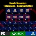 Big Bundle Blueprints:[70 Bps Weapons/Mods/Augments/Grenades/Mines/Tools]
