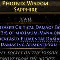 MANA RECOVERY JEWEL FOR CRIT BUILDS 2% MANA RECOVER PER KILL 17% CRIT DMG BONUS 14% ELE DMG 12% CRIT