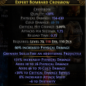 EXPERT BOMBARD CROSSBOW 600 DPS ATTACK SPEED CRITICAL DAMAGE BONUS HIGH COLD DAMAGE 6 DEX MERCENARY