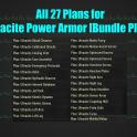 All 27 Plans for Ultracite Power Armor [Bundle Plans]