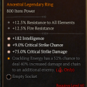 S9-- 3GA Ring+Intelligence/Critical Strike Chance/Critical Strike Damage