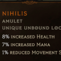 Nihilis - +2 to all Skills - Circle of Fortune only - 20 min delivery