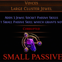 ☯️ Voices Large Cluster Jewel (1 SMALL) ⭐ POE 1 ⭐ Keepers of the Flame Softcore ⭐ Instant