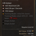 3GA TB Helm - Cleave Passive / +685 HP / 2 Socket