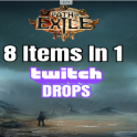 8 in 1 | 3pcs Wings + Cloak + Ice Tiger Pet + 3pcs Attachment | Path of Exile Twitch Drops