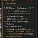 3GA Bloodless Scream (210/250) GA +6 Darkness Skills GA Critical Strike Damage Multiplier GA Weapon