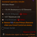 S9-- 2GA Amulet+Willpower  / Envenom