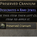 PRESERVED CRANIUM UPGRADES UNIQUE JEWELS TO DESECRATED PASSIVE SKILLS UNDYING HATE TECROD