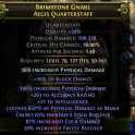 QUARTERSTAFF WITH 300 PHYSICAL 80% COLD DMG ROLLED MANA LEECH 21 INT COLD MONK WEAPON