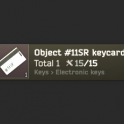 Object 11SR keycard (Object #11SR keycard) (Flea Market Trade)